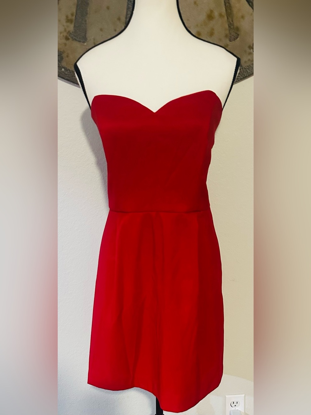 a new day Strapless Sweetheart Red Cocktail Dress